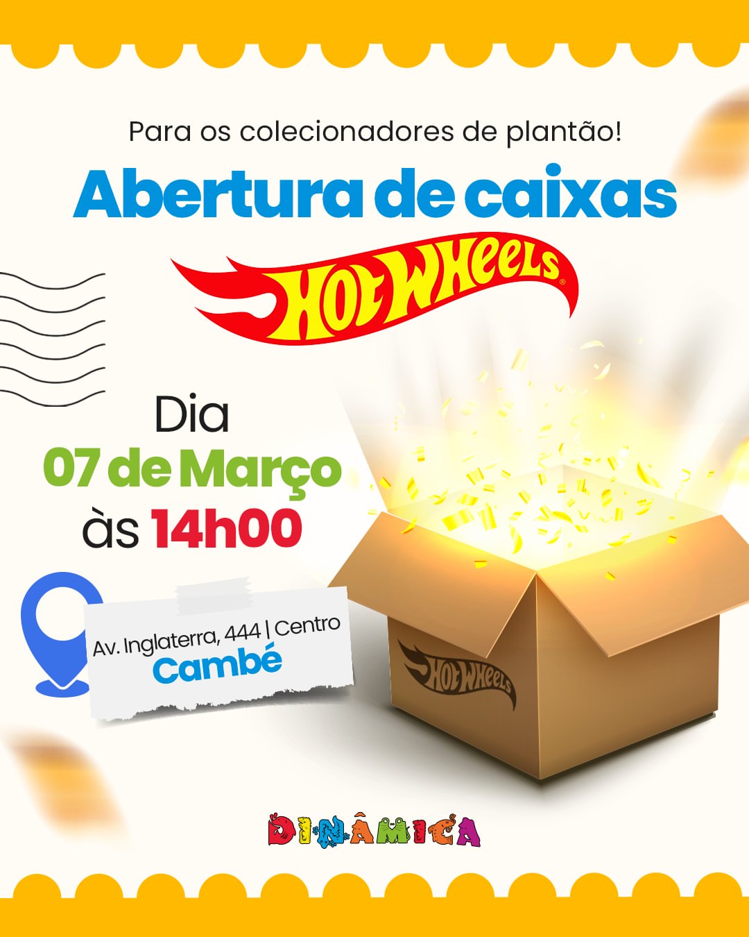 Abertura de Caixas Hot Wheels — Dinâmica Multiitens — Cambé, PR