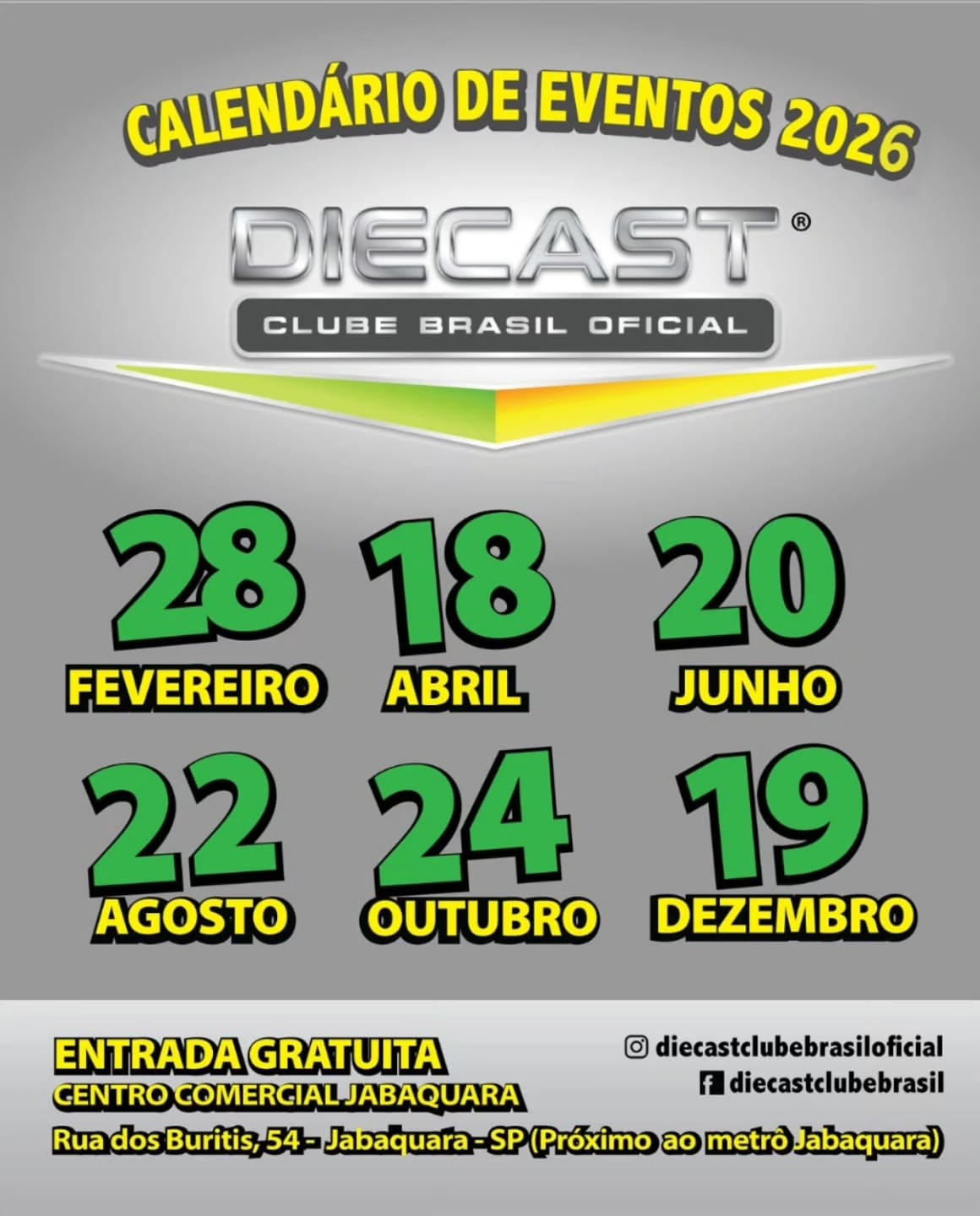 Encontro de Colecionadores Diecast Clube Brasil — Abril — São Paulo, SP