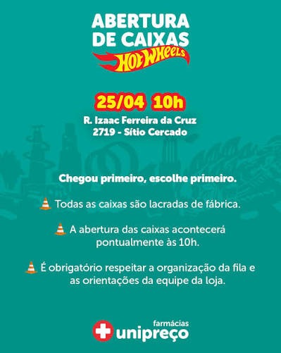 Abertura de Caixas Hot Wheels — Unipreço Sítio Cercado — Curitiba, PR