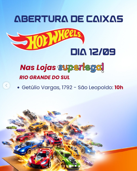 Abertura de Caixas Hot Wheels — Superlegal São Leopoldo — São Leopoldo, RS